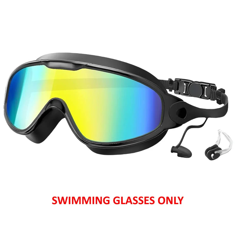 Pro Anti-Fog Swim Goggles with UV Protection & Earplugs