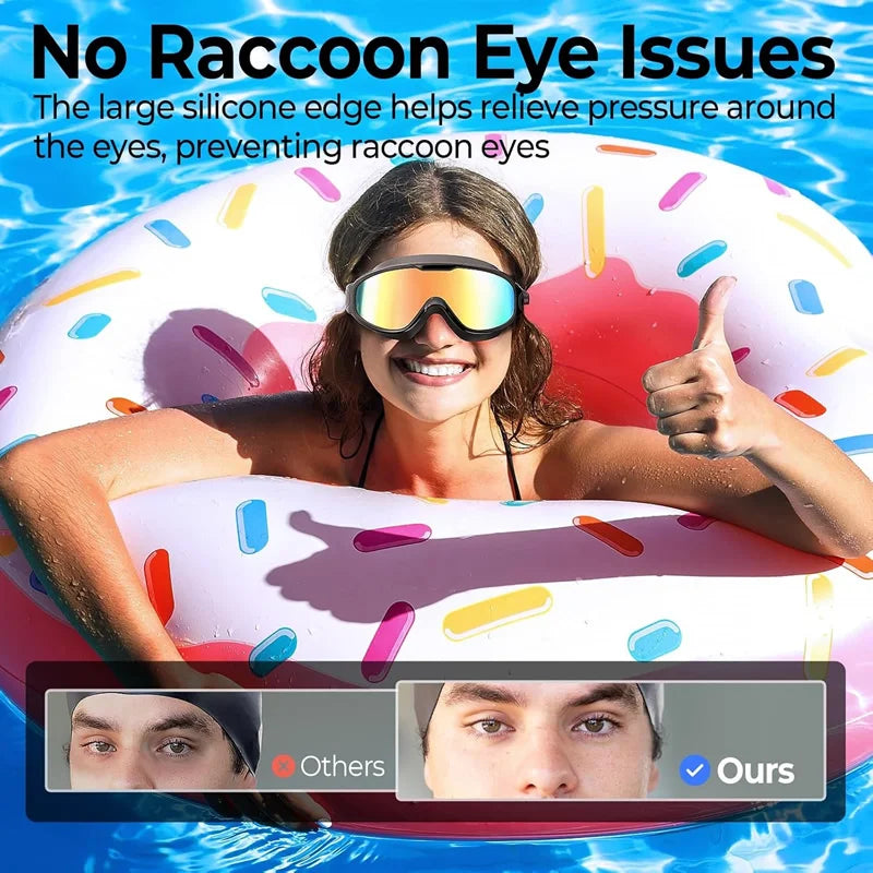 Pro Anti-Fog Swim Goggles with UV Protection & Earplugs