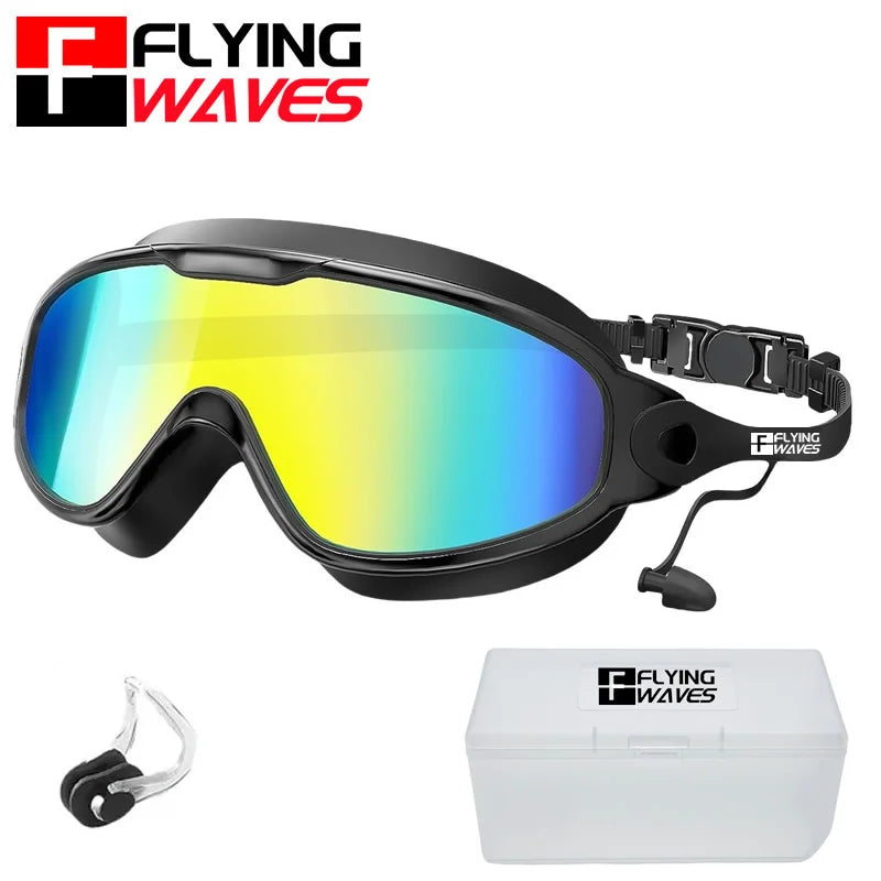 Pro Anti-Fog Swim Goggles with UV Protection & Earplugs
